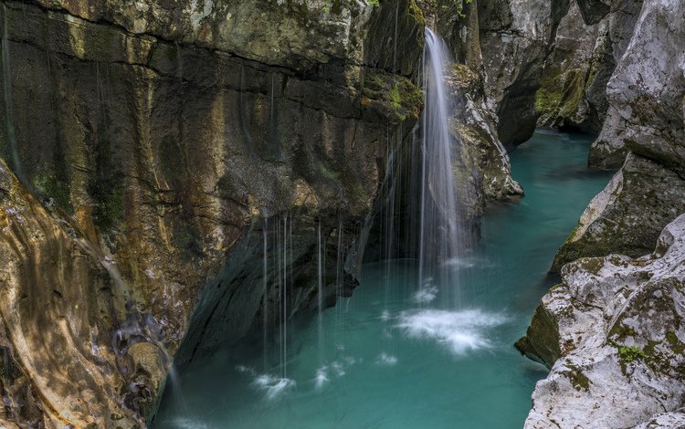 вода, река, скалы, водопад, голубая, water, river, rocks, waterfall, blue