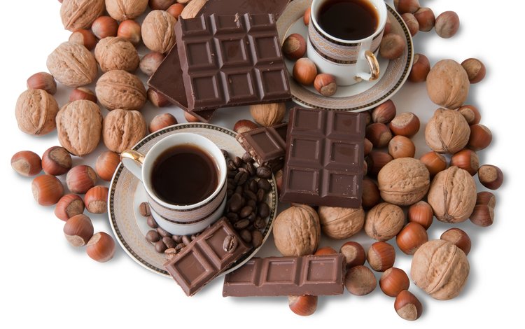 орехи, напиток, кофе, сладости, чашка, шоколад, десерт, nuts, drink, coffee, sweets, cup, chocolate, dessert