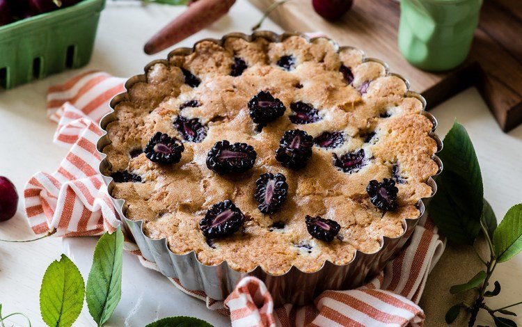 сладкое, выпечка, пирог, ежевика, sweet, cakes, pie, blackberry