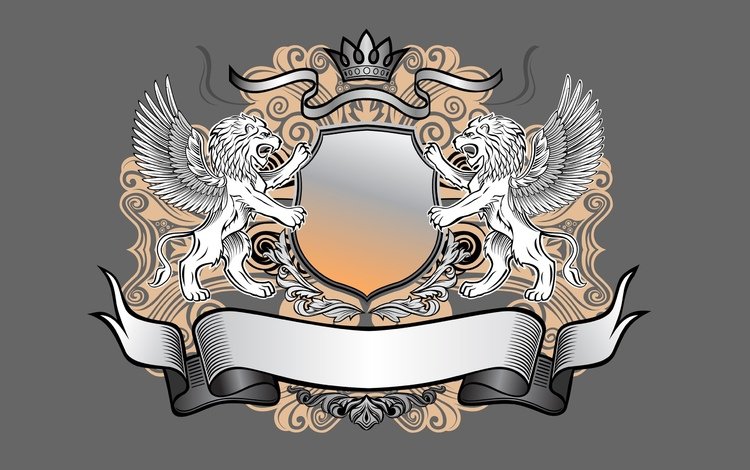 герб, львы, геральдика, coat of arms, lions, heraldry