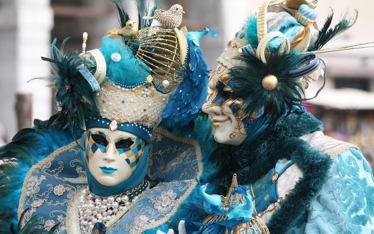 пара, костюмы, маски, карнавал, pair, costumes, mask, carnival