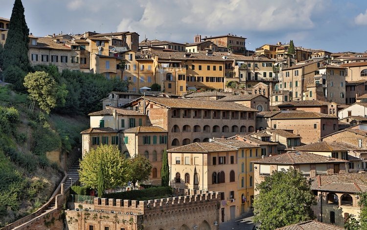 панорама, дома, италия, здания, тоскана, сиена, panorama, home, italy, building, tuscany, siena