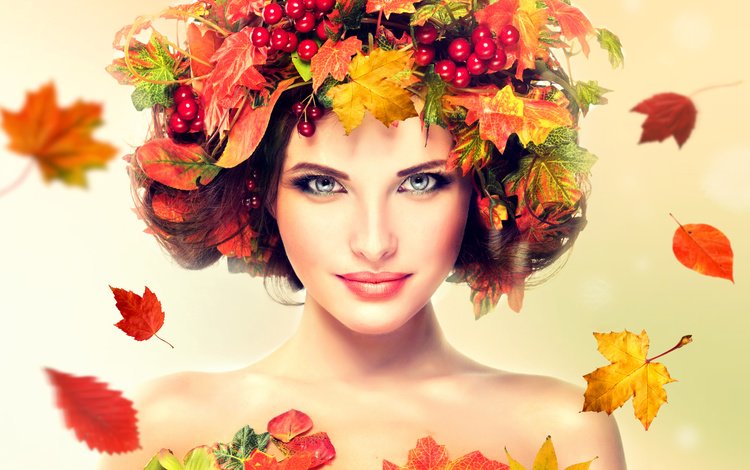 женщина, осен, woman, autumn
