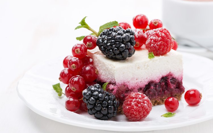 ягоды, 1, красная смородина, ежевика, пирожное, berries, red currant, blackberry, cake