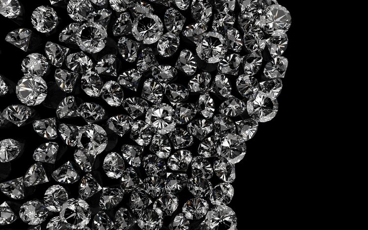 черный фон, бриллианты, камешки, драгоценный камень, black background, diamonds, pebbles, gemstone