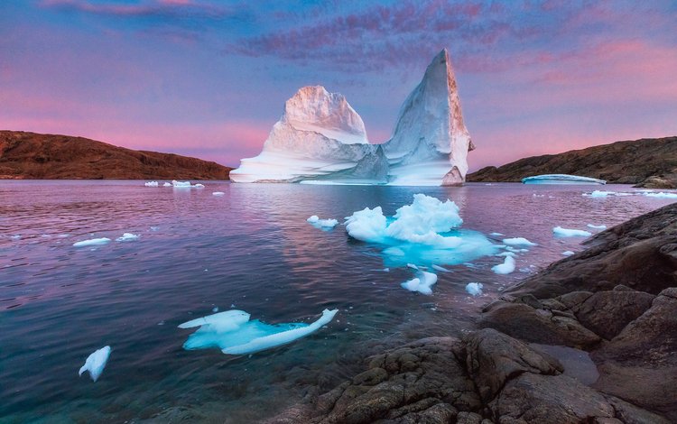 пейзаж, айсберг, льды, landscape, iceberg, ice