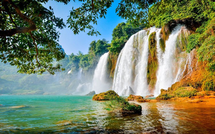 озеро, природа, лес, водопад, остров, таиланд, тропики, джунгли, lake, nature, forest, waterfall, island, thailand, tropics, jungle