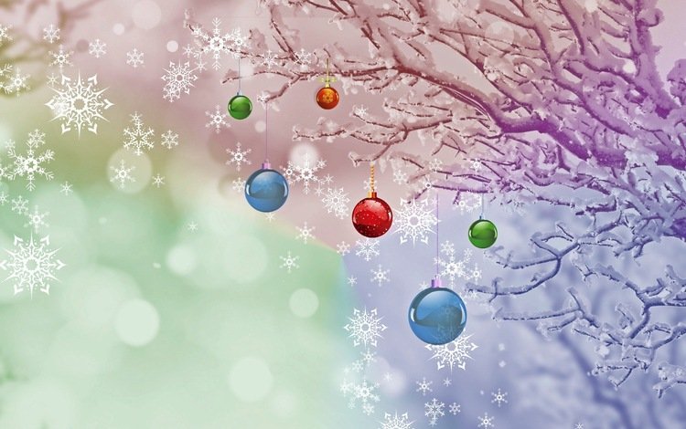 новый год, шары, зима, снежинки, рождество, new year, balls, winter, snowflakes, christmas