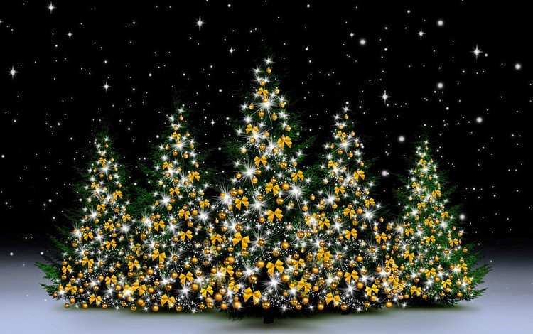 снег, новый год, зима, елки, гирлянды, рождество, snow, new year, winter, tree, garland, christmas