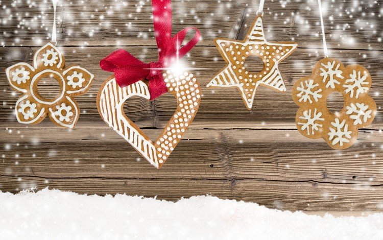 снег, новый год, украшения, рождество, печенье, декор, новогоднее печенье, snow, new year, decoration, christmas, cookies, decor