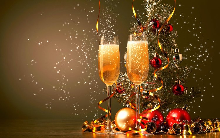 новый год, елка, бокалы, рождество, елочные игрушки, шампанское, декор, sergey a.khakimulli, new year, tree, glasses, christmas, christmas decorations, champagne, decor