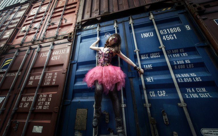 девушка, поза, модель, контейнеры, шатенка, girl, pose, model, containers, brown hair