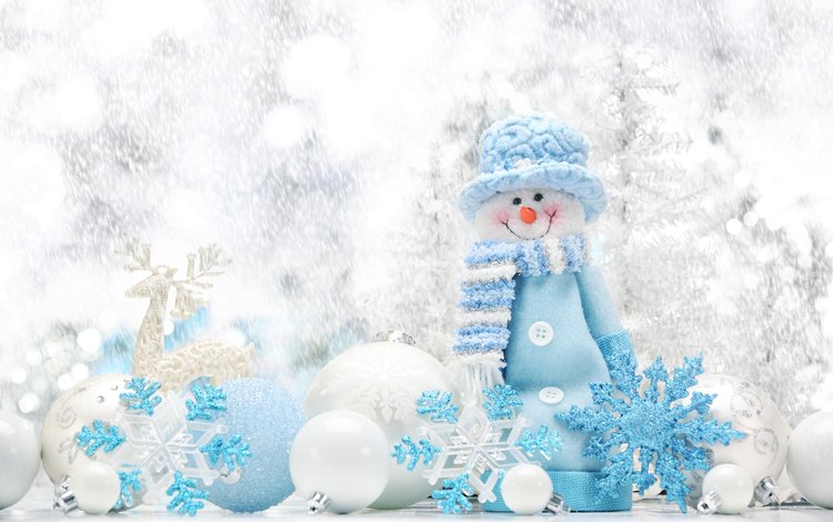 новый год, шары, олень, снежинки, снеговик, рождество, елочные игрушки, new year, balls, deer, snowflakes, snowman, christmas, christmas decorations
