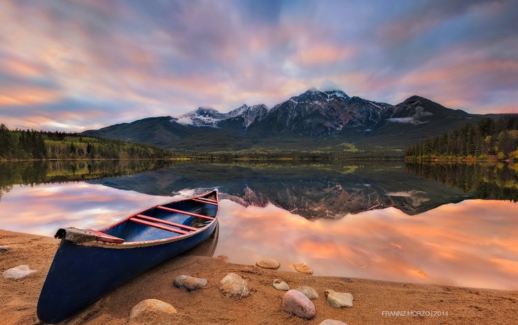 озеро, горы, природа, пейзаж, лодка, lake, mountains, nature, landscape, boat