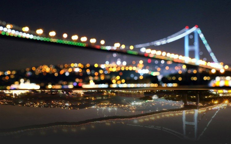 огни, мост, турция, боке, стамбул, станбул, lights, bridge, turkey, bokeh, istanbul, stanbul