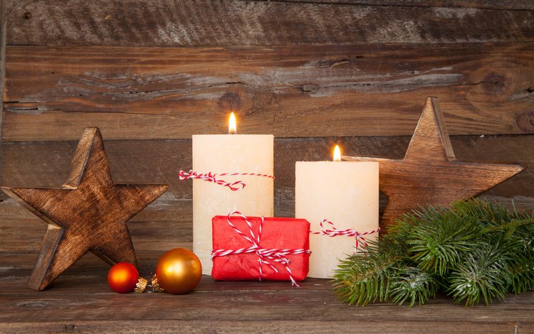 свечи, новый год, подарки, звезда, ель, рождество, candles, new year, gifts, star, spruce, christmas