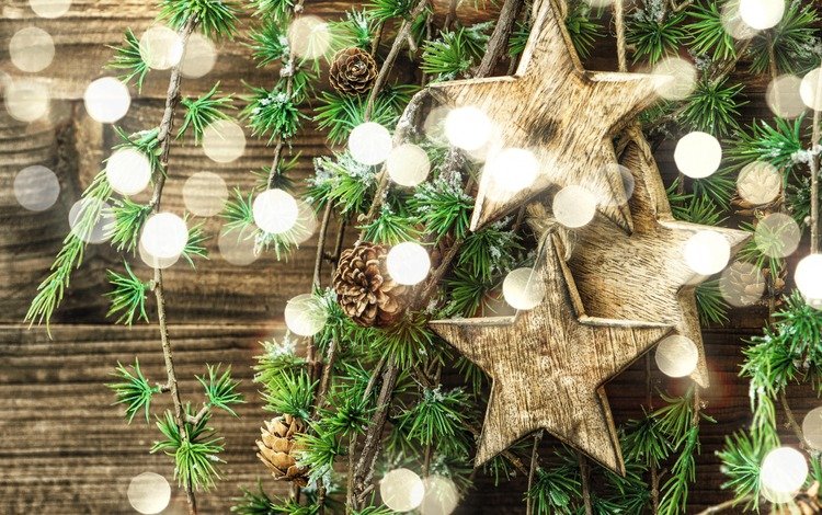 новый год, елка, звезды, рождество, шишки, new year, tree, stars, christmas, bumps