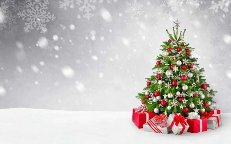 снег, новый год, елка, подарки, рождество, snow, new year, tree, gifts, christmas