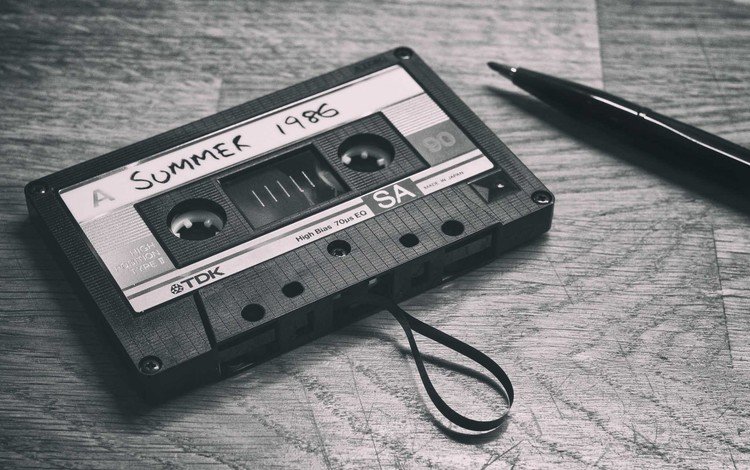 ручка, чёрно-белое, кассета, магнитная лента, аудиозапись, handle, black and white, cassette, magnetic tape, audio