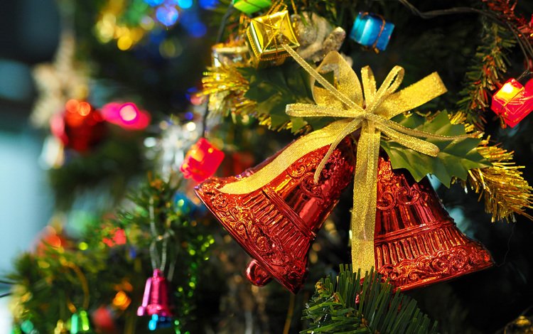 новый год, елка, колокольчики, рождество, new year, tree, bells, christmas