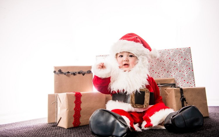 подарки, дети, ребенок, мальчик, младенец, санта, gifts, children, child, boy, baby, santa