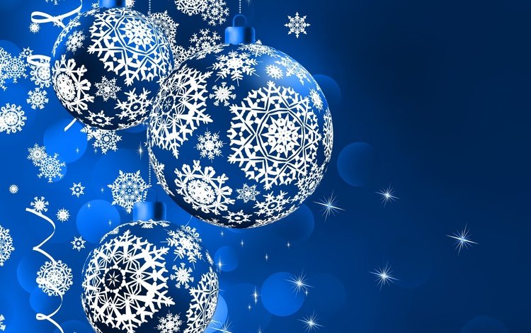новый год, снежинки, шарики, праздники, рождество, new year, snowflakes, balls, holidays, christmas