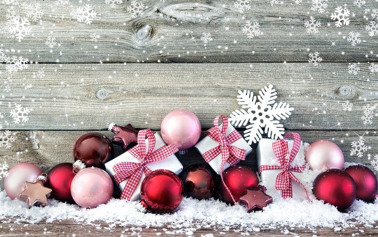 снег, новый год, шары, снежинки, звезды, подарки, рождество, елочные игрушки, snow, new year, balls, snowflakes, stars, gifts, christmas, christmas decorations