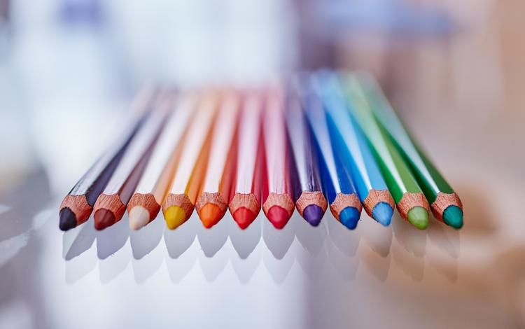 разноцветные, карандаши, цветные карандаши, colorful, pencils, colored pencils