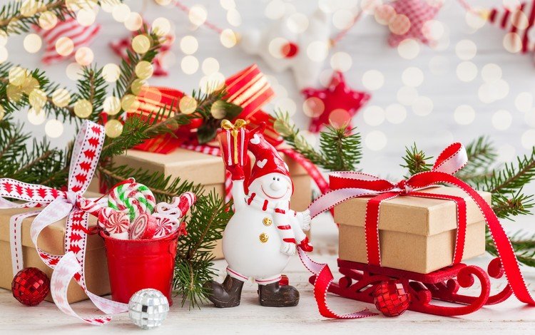 новый год, подарки, снеговик, шарики, рождество, new year, gifts, snowman, balls, christmas