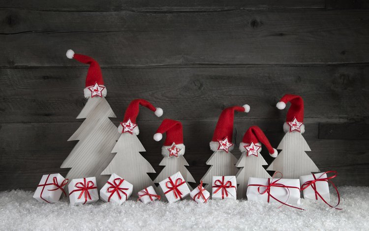 снег, новый год, подарки, елочки, рождество, декор, snow, new year, gifts, christmas trees, christmas, decor