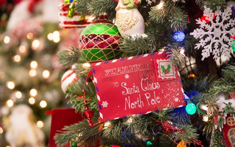 новый год, елка, письмо, рождество, елочные игрушки, new year, tree, letter, christmas, christmas decorations