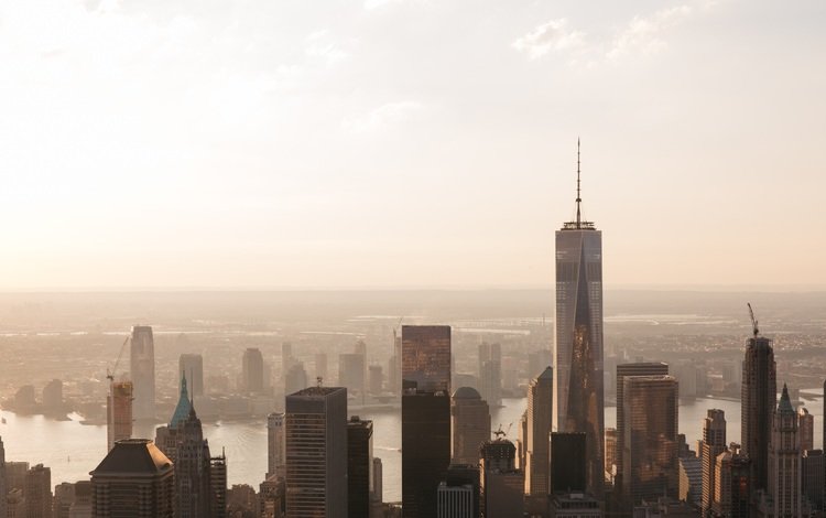 город, небоскребы, нью-йорк, здания, манхэттен, the city, skyscrapers, new york, building, manhattan