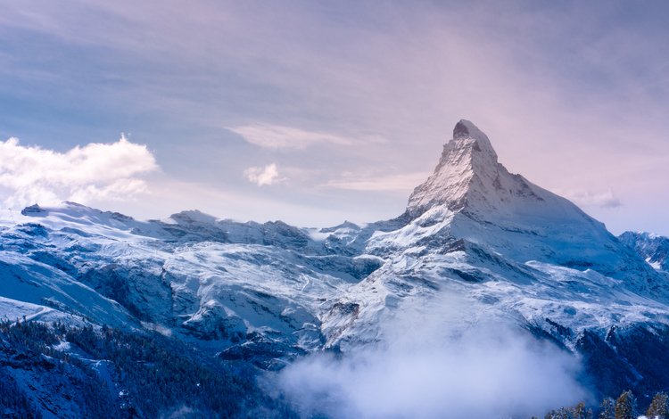 горы, снег, природа, зима, пейзаж, швейцария, альпы, маттерхорн, mountains, snow, nature, winter, landscape, switzerland, alps, matterhorn