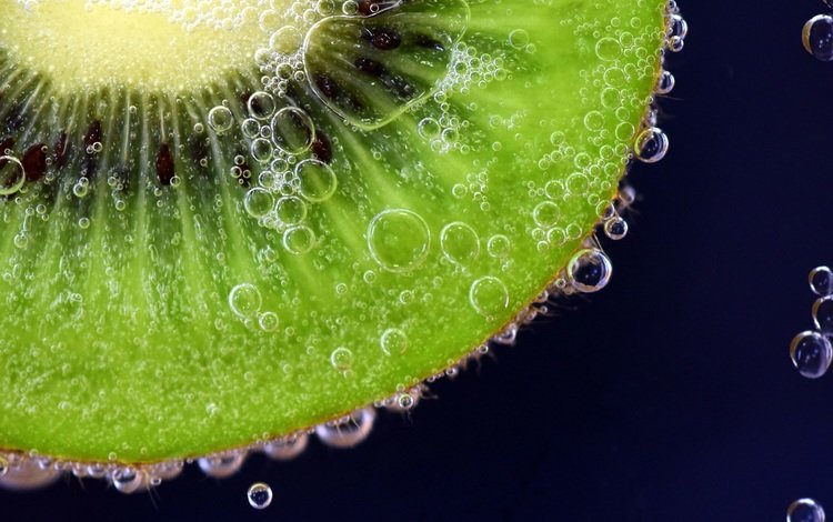 капли, фрукты, пузыри, киви, в воде, зелёненький, drops, fruit, bubbles, kiwi, in the water, green