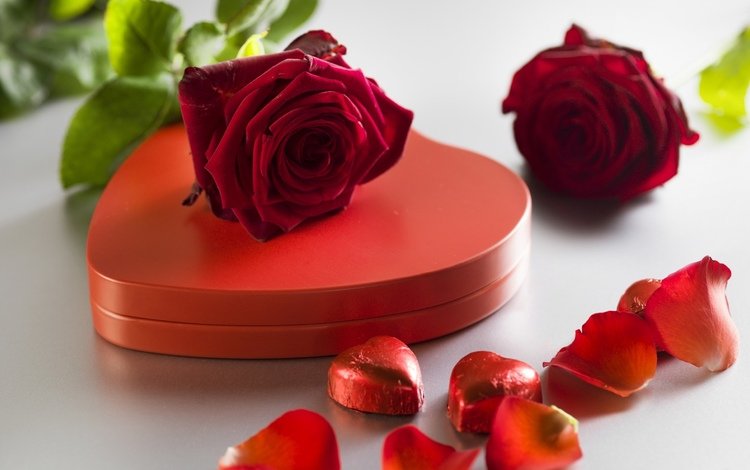 конфеты, красные розы, подарок, сердечка, шоколад, сердечки, романтик, краcный, роз, влюбленная, candy, red roses, gift, heart, chocolate, hearts, romantic, red, roses, love