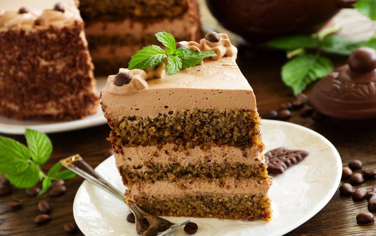 шоколад, торт, десерт, слои, крем, кусок торта, chocolate, cake, dessert, layers, cream, piece of cake