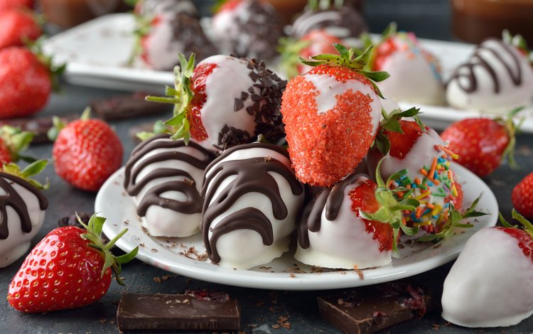клубника, ягоды, десерт, в шоколаде, сладенько, клубника в шоколаде, strawberry, berries, dessert, chocolate, sweet, chocolate-covered strawberries