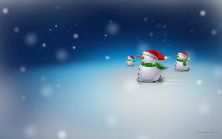 снег, рождество, снеговики, новй год, snow, christmas, snowmen, new year
