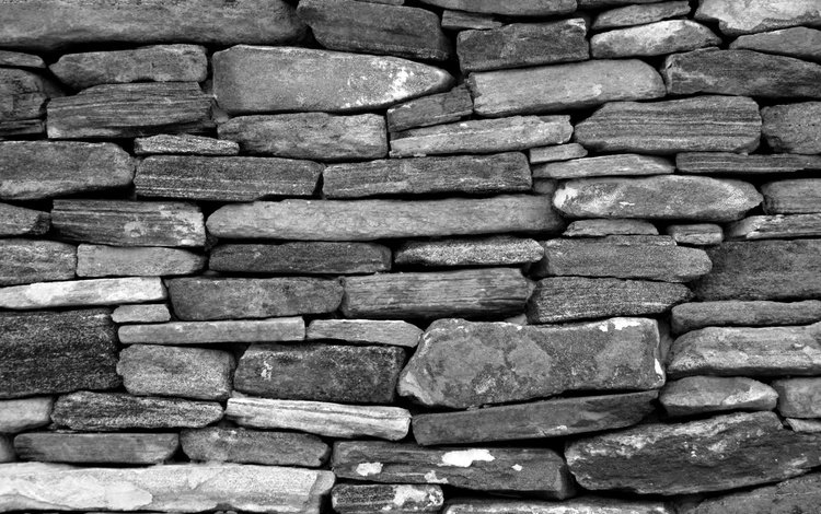 камни, фон, стена, чёрно-белое, камень, каменная кладка, stones, background, wall, black and white, stone