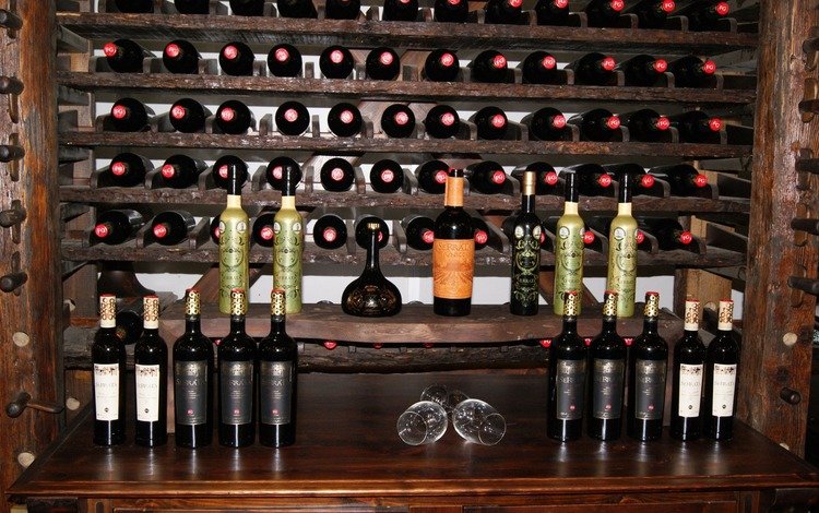 вино, бокалы, бутылки, алкоголь, коллекция, полки, винный погреб, wine, glasses, bottle, alcohol, collection, shelves, wine cellar