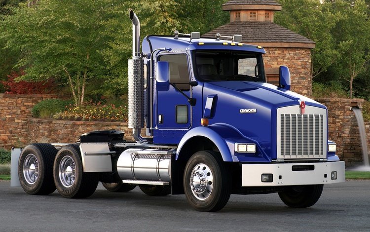 синий, грузовик, kenworth, blue, truck