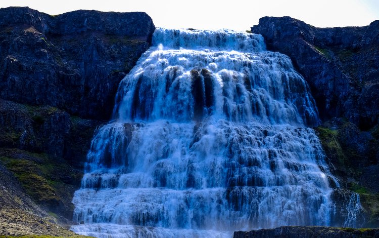 вода, водопад, обрыв, течение, water, waterfall, open, for