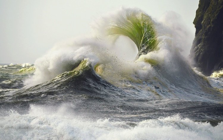 вода, волны, море, скала, брызги, шторм, water, wave, sea, rock, squirt, storm