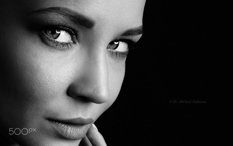 глаза, портрет, чёрно-белое, модель, лицо, ангелина петрова, michael hofmann, eyes, portrait, black and white, model, face, angelina petrova