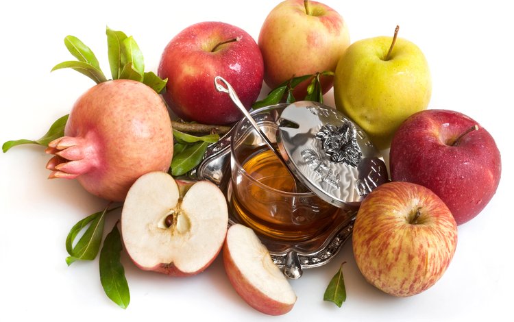 фрукты, яблоки, мед, гранат, fruit, apples, honey, garnet
