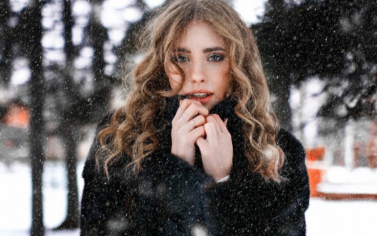 снег, зима, девушка, модель, snow, winter, girl, model