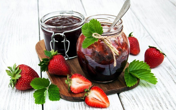 клубника, ягоды, варенье, клубничное, баночки, olena rudo, strawberry, berries, jam, jars