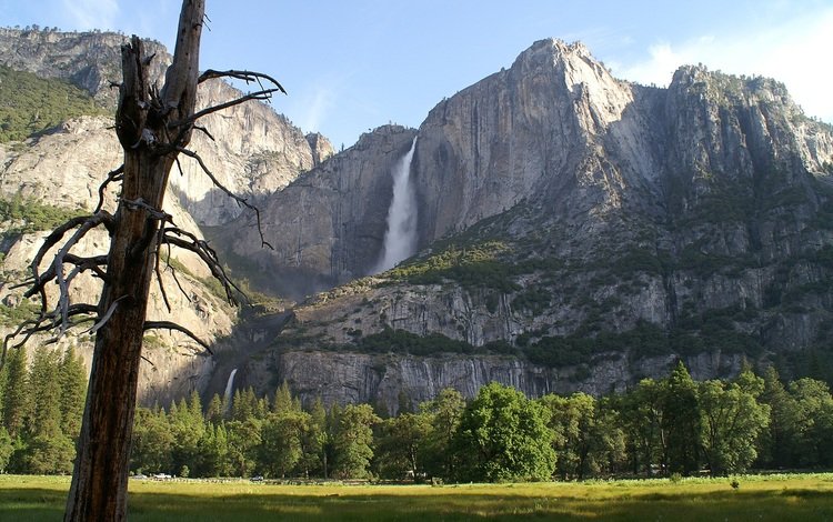 водопад, йосемитский национальный парк, ка­ли­фор­нийс­кая, waterfall, yosemite national park, california