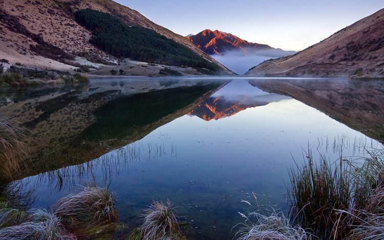 озеро, отражение, новая зеландия, 64, квинстаун, lake, reflection, new zealand, queenstown