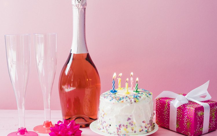 праздник, шампанское, торт, день рождение, holiday, champagne, cake, birthday